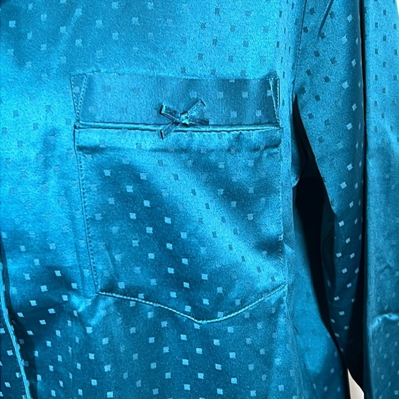 NWT Miss Elaine Essentials Teal Sleep Lounge Button Down Top Size M - Picture 3 of 10